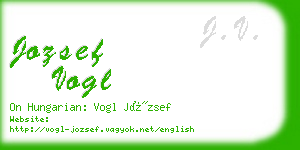 jozsef vogl business card